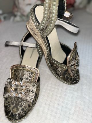 Zapatillas Fallera Forro y personalizo.