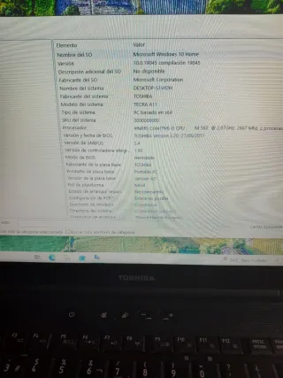 Portátil Toshiba Tecra i5 Negro