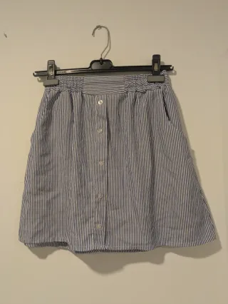 Falda Shein de Rayas con bolsillos