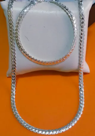 Collar y Pulsera de Plata 925 de 60/65 cm 