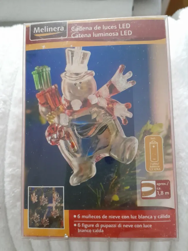 Cadena de luces LED Melinera Muñeco Nieve