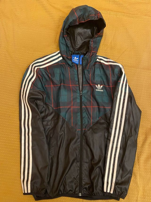Giacca a vento Adidas tartan