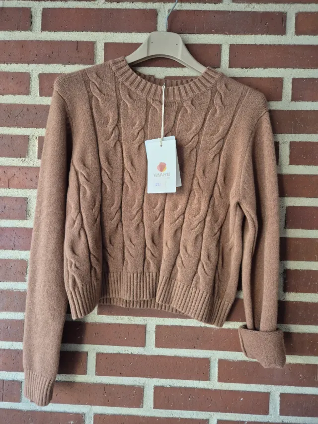 Jersey trenzado marrón