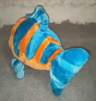 Peluche Pesce Flouers Arancione e Blu
