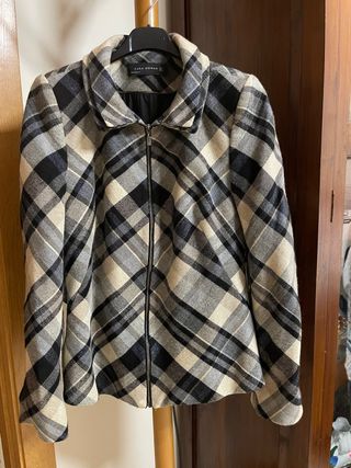 Chaqueta cuadros cremallera