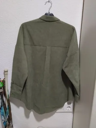 Camisa pana fina verde