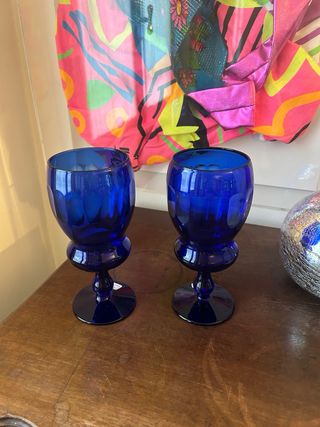 Coppia Calici Cristallo Blu