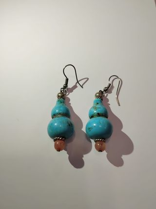 Pendientes Turquesa y Rosa