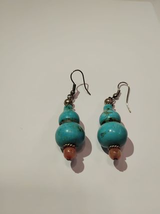 Pendientes Turquesa y Rosa