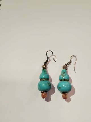 Pendientes Turquesa y Rosa