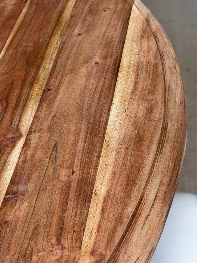 Mesa madera maciza de acacia natural extensible