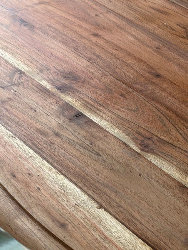 Mesa madera maciza de acacia natural extensible