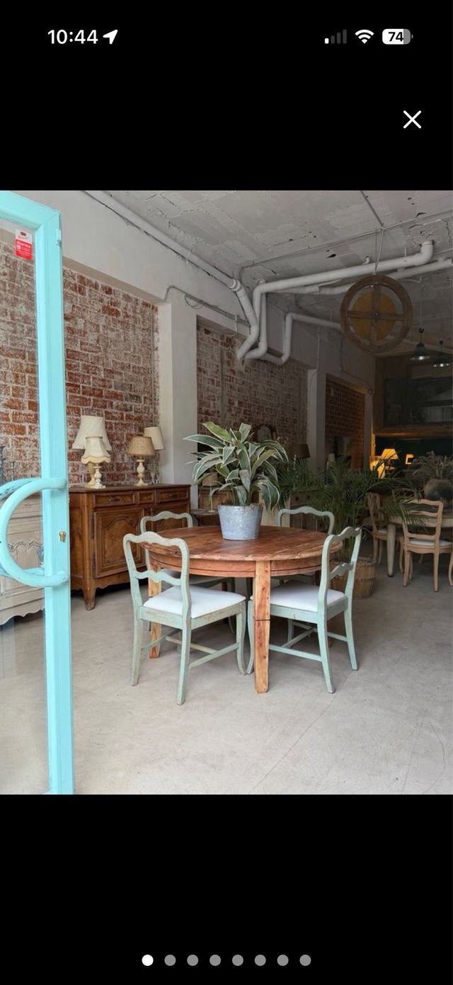 Mesa madera maciza de acacia natural extensible