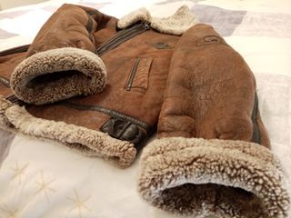 Cazadora piloto borreguito Talla XL Marrón