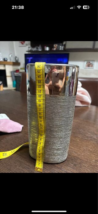 Vaso Vado Metallo Grigio Argento