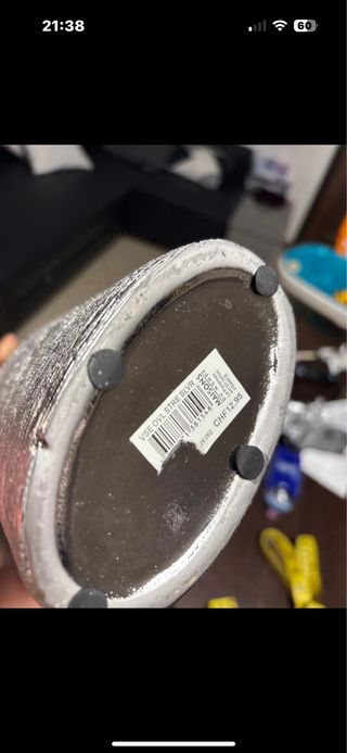 Vaso Vado Metallo Grigio Argento