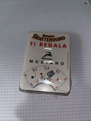Carte da gioco Amaro Montenegro Modiano sigillate