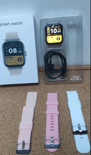 Smartwatch donna rosa con 3 cinturini