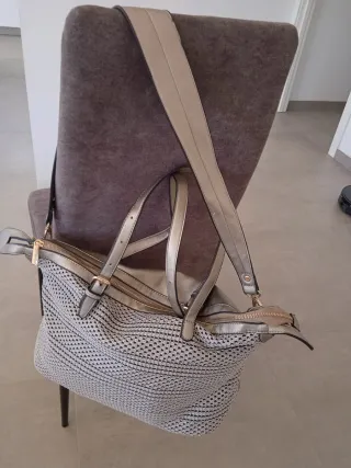 Bolso David Jones Negro y Plateado