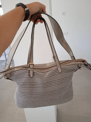 Bolso David Jones Negro y Plateado