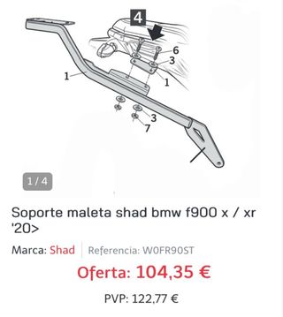 Soportes Maleta Shad BMW F900 XR/X '20