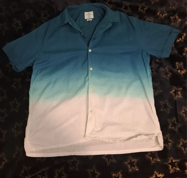 Camisa degradado azul y blanco XXL