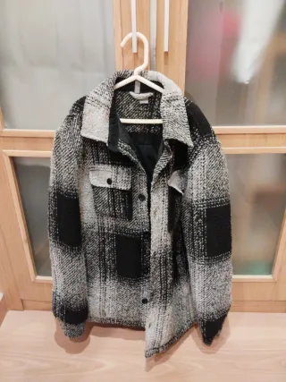 Chaqueta cuadros oversize