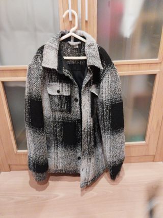 Chaqueta cuadros oversize