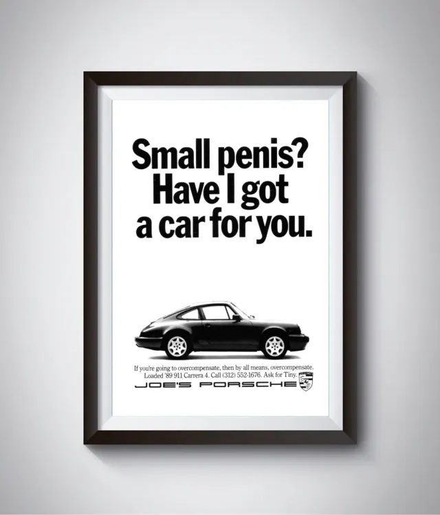 Cartel Porsche Vintage Joe's Porsche