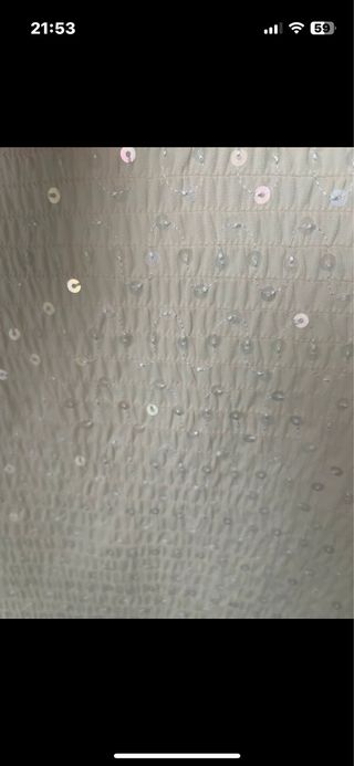 Top DKNY Beige/Blanco Talla M