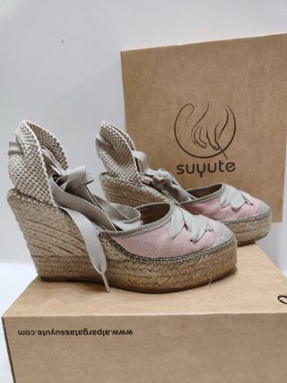 Sandalias esparto cuña Suyute 