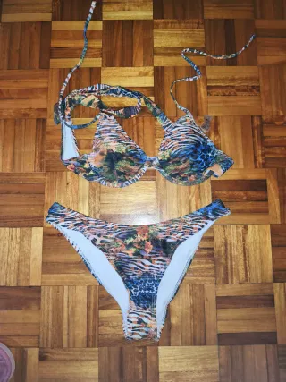 Bikini Shein Talla M Animal Print