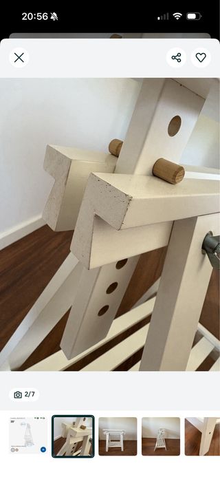 Cavalete auto nivelante de madeira