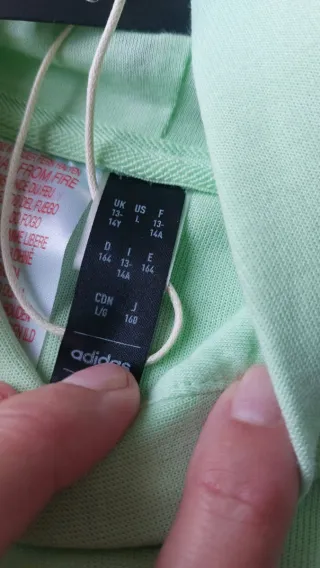 Sudadera Adidas niña verde talla 160 nueva