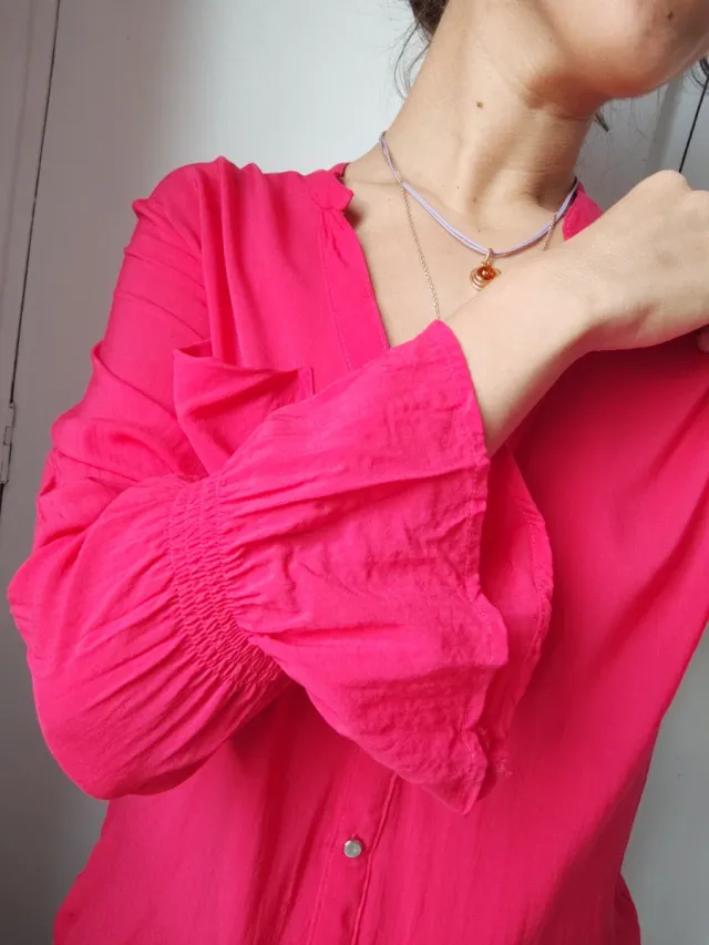 Camisa fucsia talla S