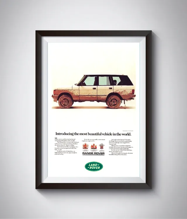 Cartel Publicitario Range Rover