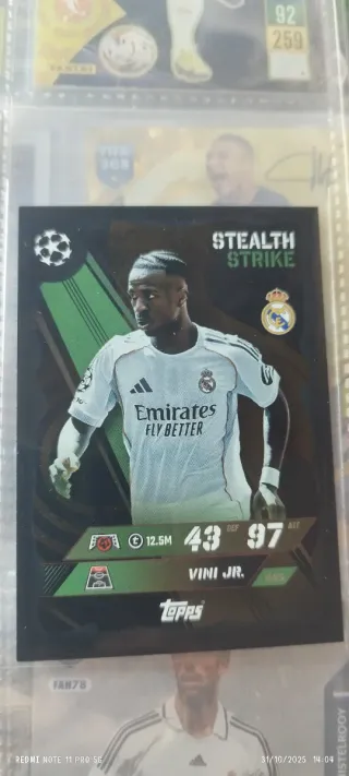 Vini Junior Carta da calcio Stealth Strike