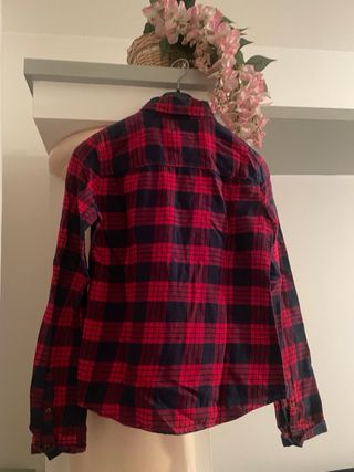 Camicia a quadri Hollister rossa e blu