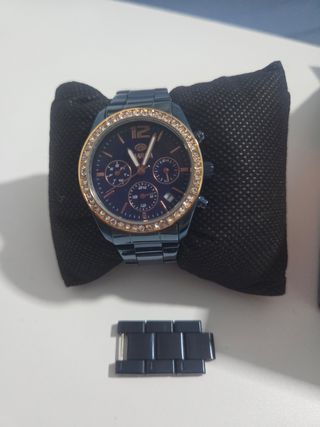 Reloj Marea Azul y Dorado