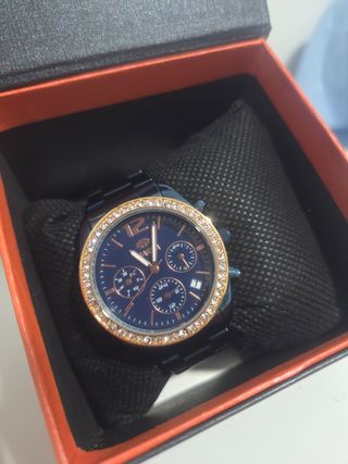 Reloj Marea Azul y Dorado