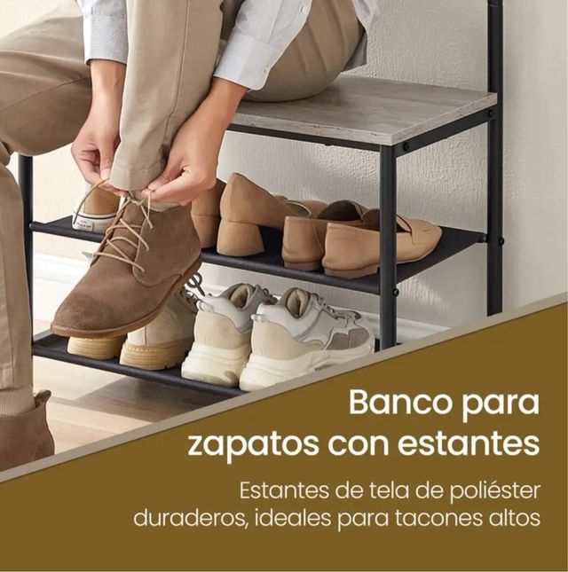 Appendiabiti da ingresso con panca e scarpiera