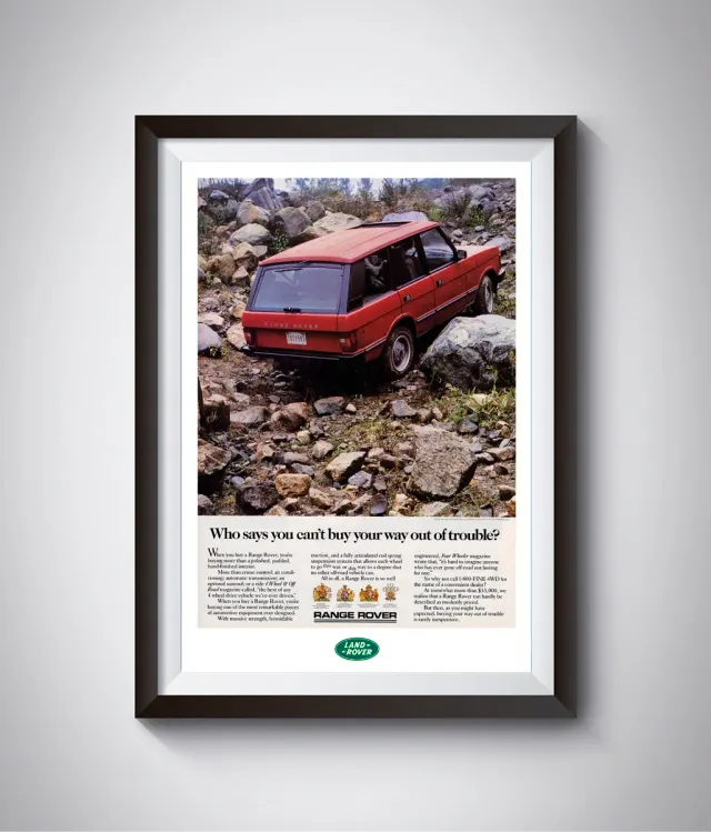 Cartel Publicitario Range Rover