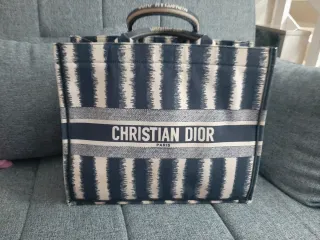 Borsa Christian Dior Beige e Blu