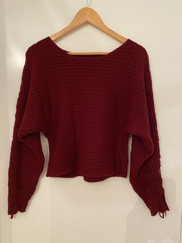 Jersey punto manga acampanada