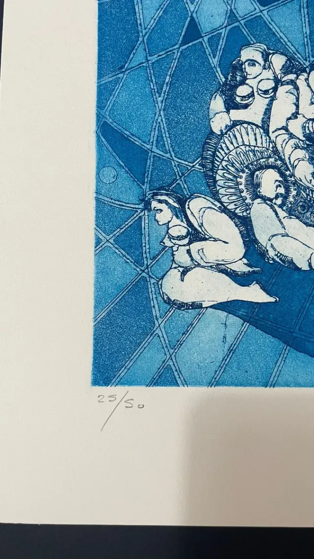 Lámina de Juan Manuel M. Bianchi con certificado