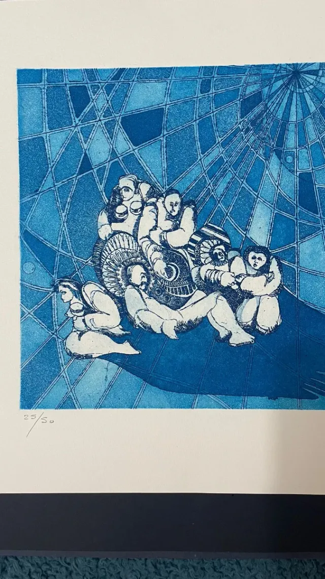 Lámina de Juan Manuel M. Bianchi con certificado