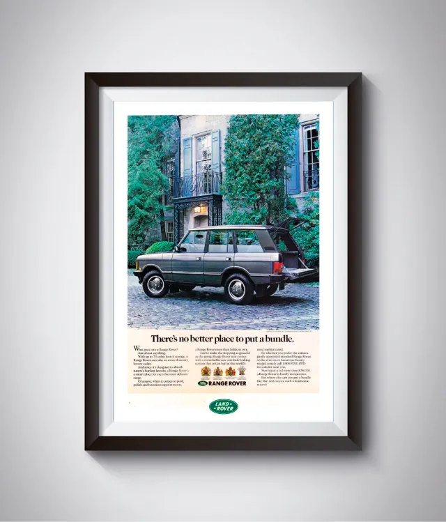 Cartel Publicitario Range Rover