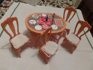 Set Tavolo e Sedie Barbie Anni '80