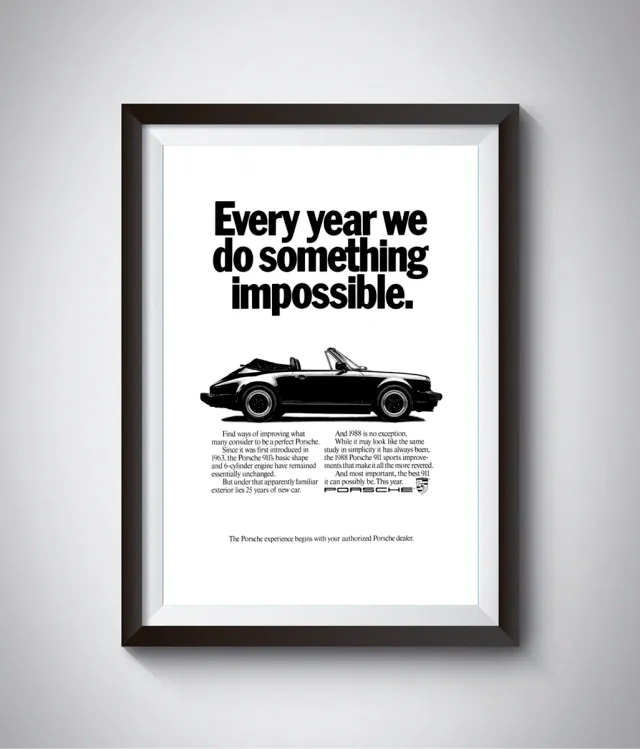 Cartel Publicitario Porsche 911