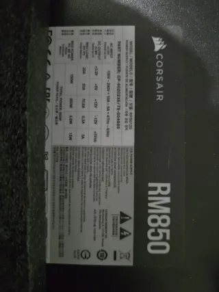 Fuente Alimentación Corsair RM850 ATX Modular